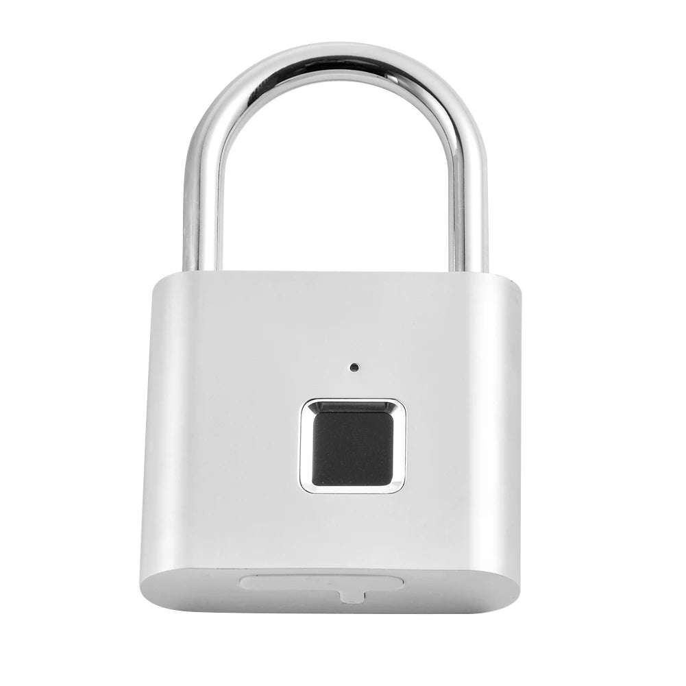 Smart Fingerprint Padlock – USB Rechargeable &amp; Waterproof Travel Lock