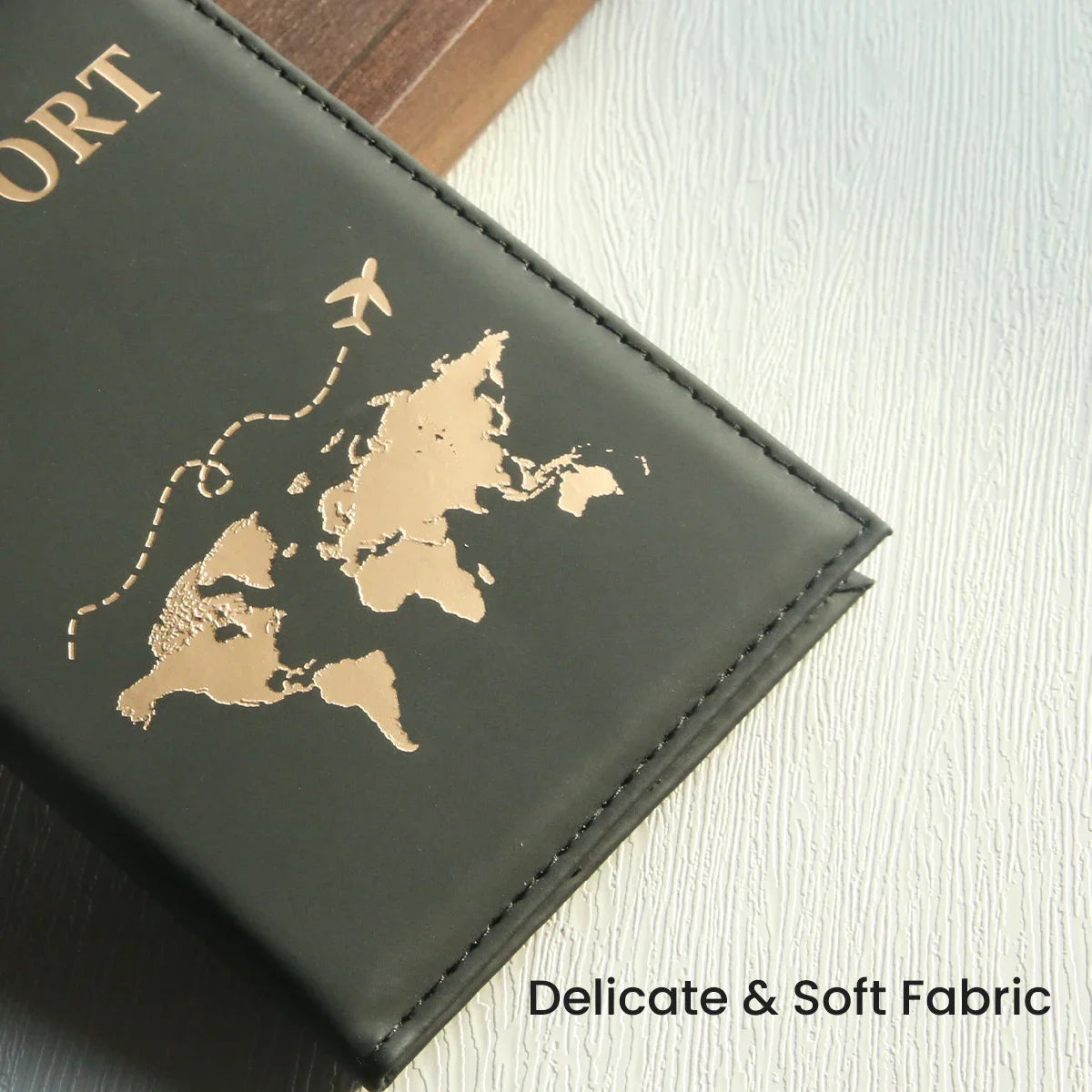 Passport Holder – Slim Travel Cover with World Map Design