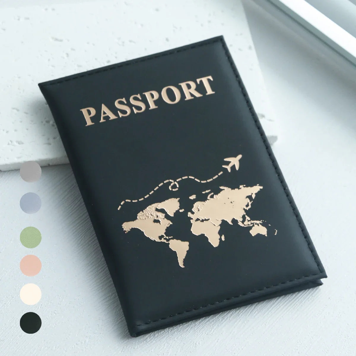 Passport Holder – Slim Travel Cover with World Map Design