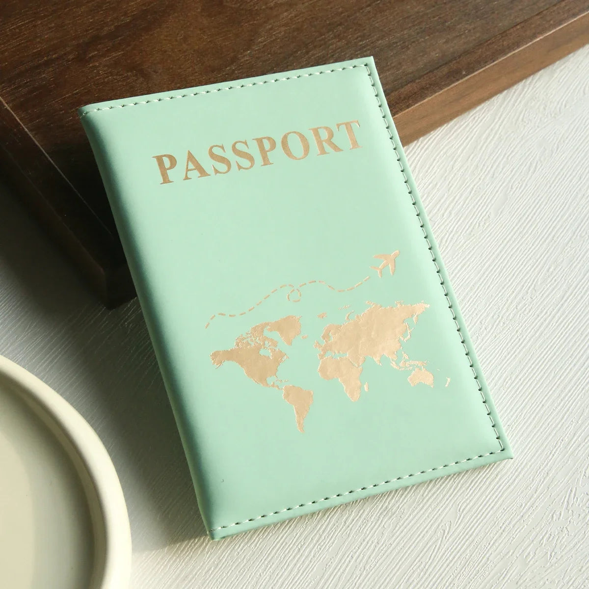 Passport Holder – Slim Travel Cover with World Map Design