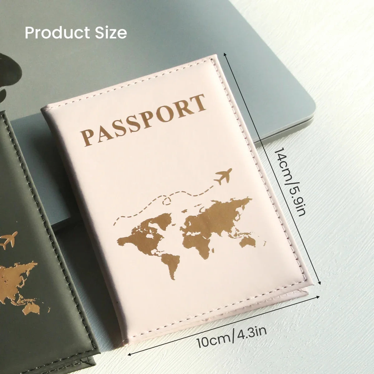 Passport Holder – Slim Travel Cover with World Map Design