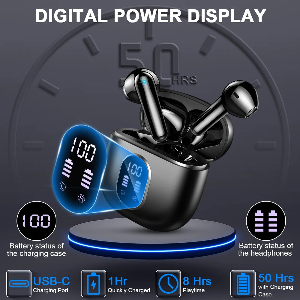 PulsePods™ Wireless Earbuds with LED Display
