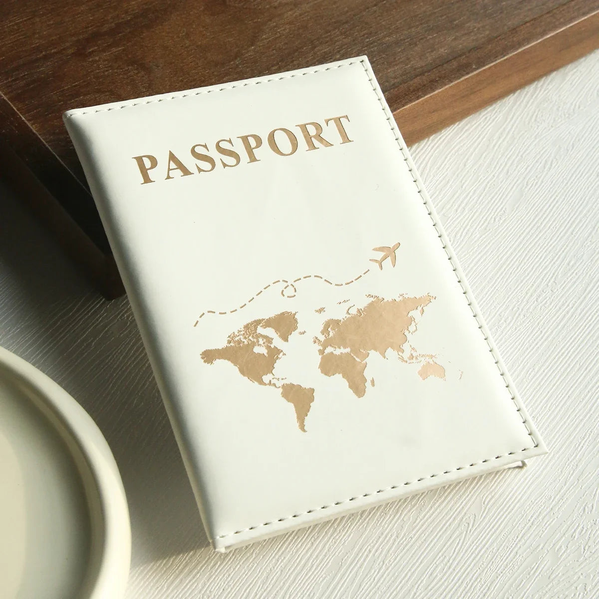 Passport Holder – Slim Travel Cover with World Map Design