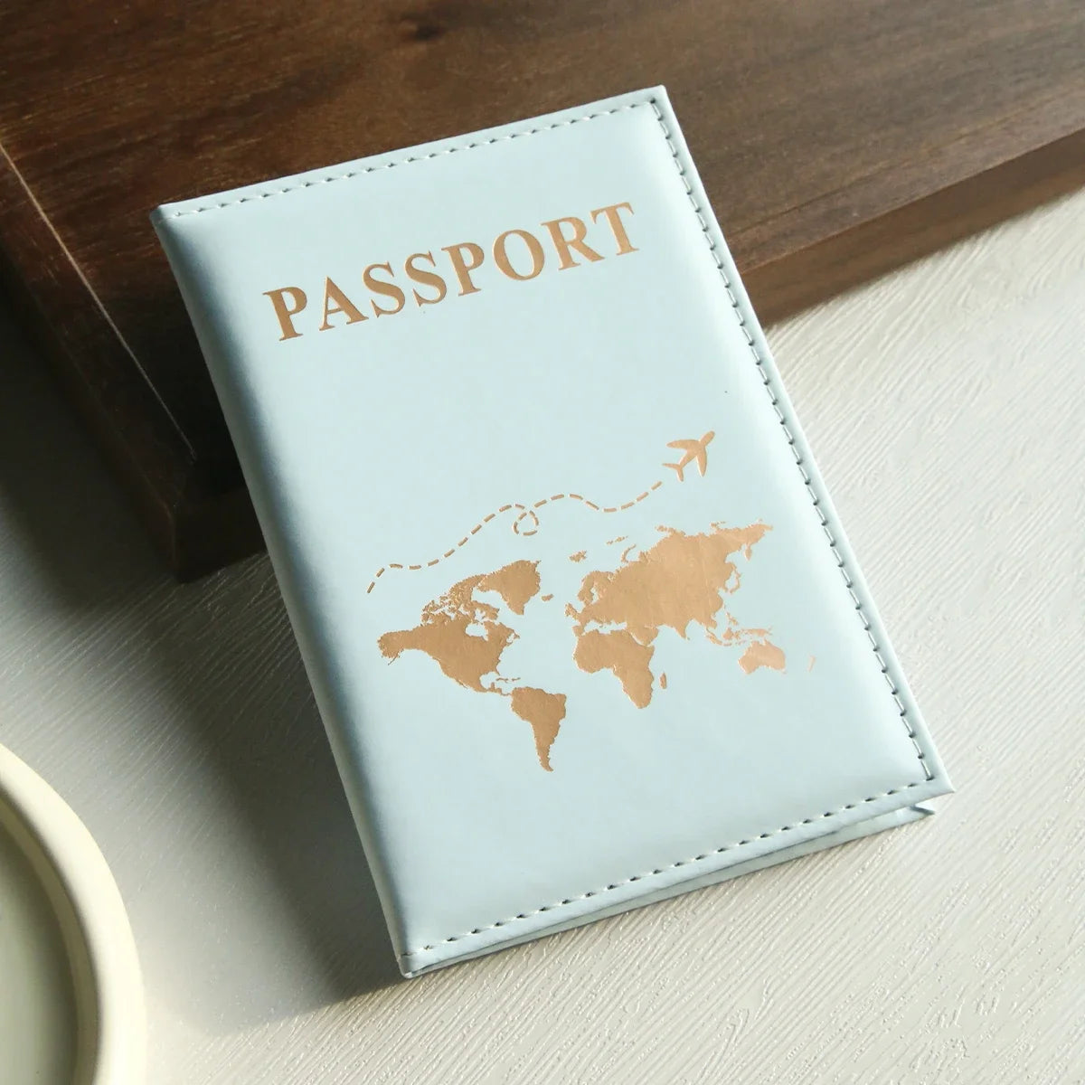 Passport Holder – Slim Travel Cover with World Map Design