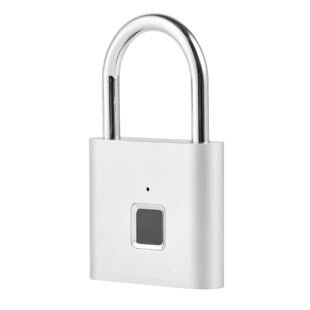 Smart Fingerprint Padlock – USB Rechargeable &amp; Waterproof Travel Lock