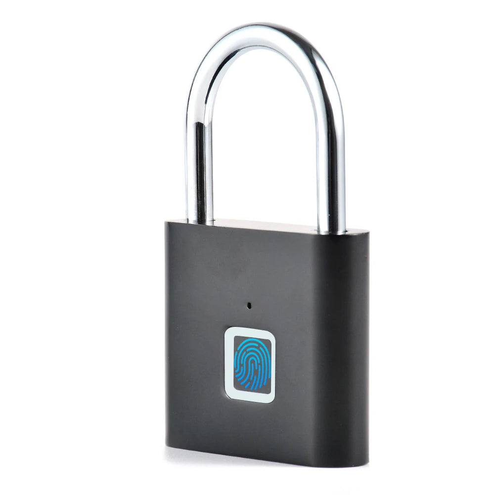 Smart Fingerprint Padlock – USB Rechargeable &amp; Waterproof Travel Lock