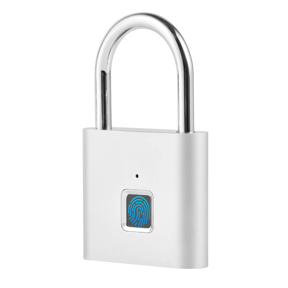 Smart Fingerprint Padlock – USB Rechargeable &amp; Waterproof Travel Lock