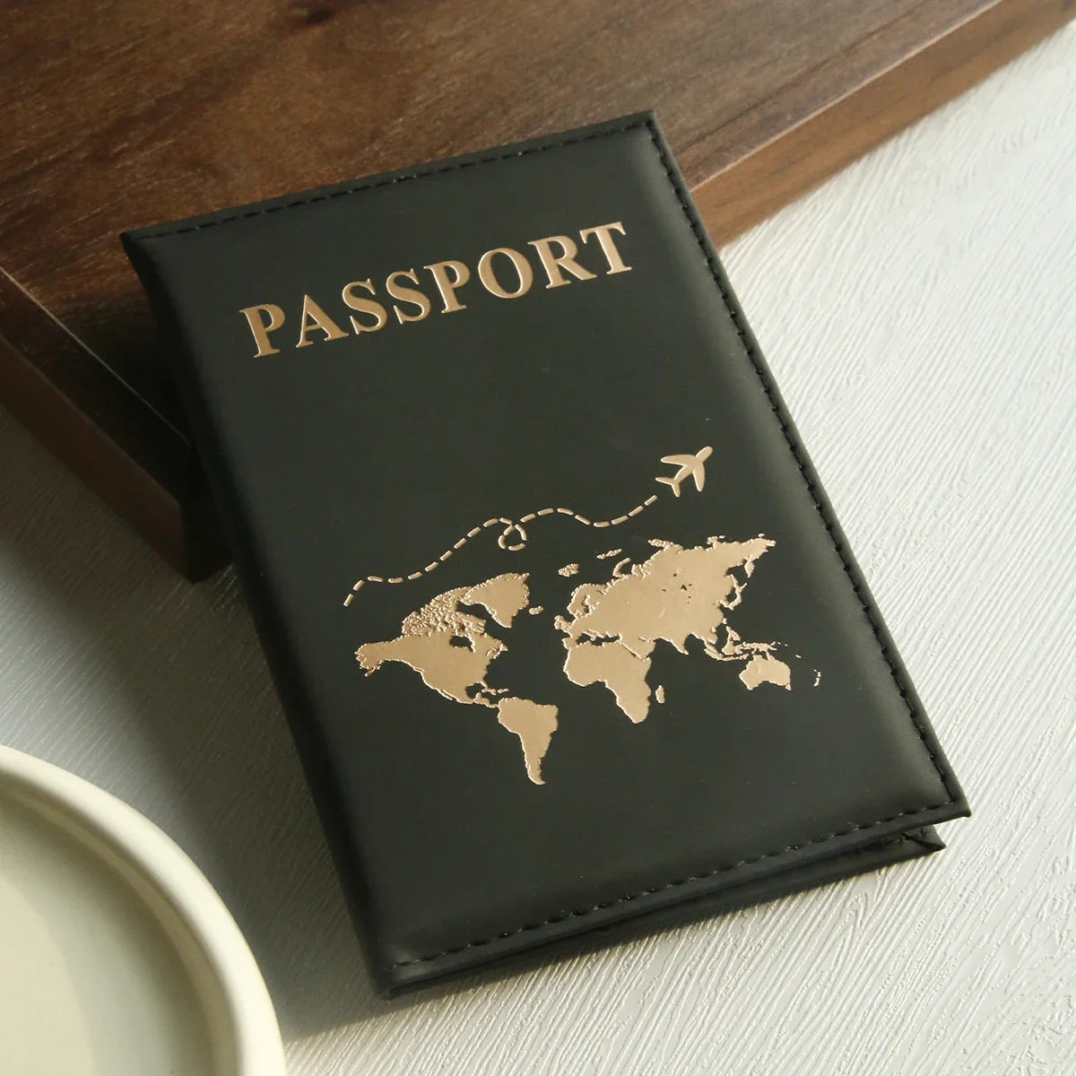 Passport Holder – Slim Travel Cover with World Map Design
